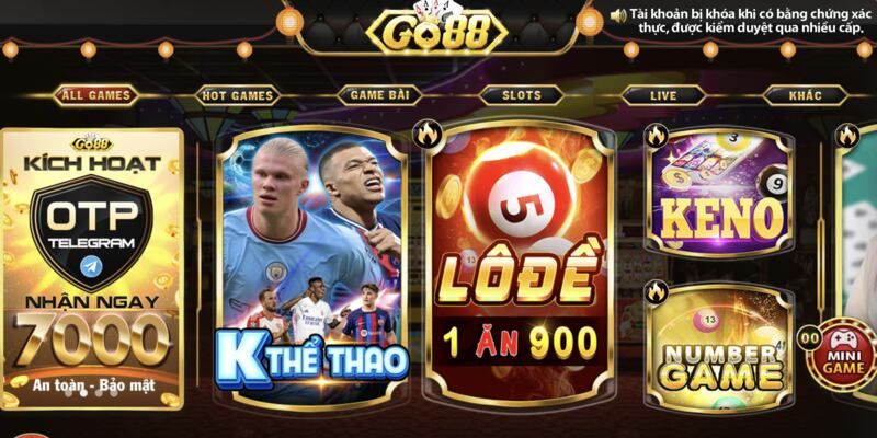 Kho game chất lượng đến từ Nhà Cái Go88